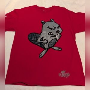 Red Toronto Raptors Graphic 2016 Playoff T-Shirt. L.